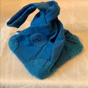 Blue Purse with Embellishment